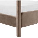  Meridian Salina Taupe Velvet Upholstered King Bed IMAGE 8