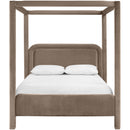  Color_Taupe  Size_Queen  --  Salina Taupe Velvet Upholstered Queen Bed IMAGE 3