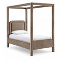  Color_Taupe Size_Twin -- Salina Taupe Velvet Upholstered Twin Bed IMAGE 1