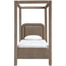  Color_Taupe  Size_Twin  --  Salina Taupe Velvet Upholstered Twin Bed IMAGE 3