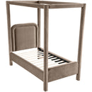  Color_Taupe  Size_Twin  --  Salina Taupe Velvet Upholstered Twin Bed IMAGE 6
