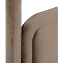  Meridian Salina Taupe Velvet Upholstered Twin Bed IMAGE 9