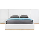 Meridian Bennet Cream Linen Textured Fabric Upholstered King Bed IMAGE 6