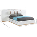  Meridian Bennet Cream Linen Textured Fabric Upholstered Queen Bed IMAGE 13