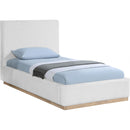  Size_Twin -- Bennet Cream Linen Textured Fabric Upholstered Twin Bed IMAGE 2