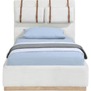  Size_Twin -- Bennet Cream Linen Textured Fabric Upholstered Twin Bed IMAGE 5
