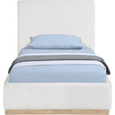  Size_Twin -- Bennet Cream Linen Textured Fabric Upholstered Twin Bed IMAGE 6