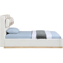  Size_Twin -- Bennet Cream Linen Textured Fabric Upholstered Twin Bed IMAGE 7