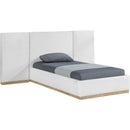  Size_Twin -- Bennet Cream Linen Textured Fabric Upholstered Twin Bed IMAGE 2