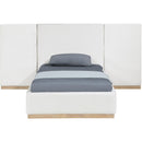  Size_Twin -- Bennet Cream Linen Textured Fabric Upholstered Twin Bed IMAGE 6