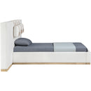  Size_Twin -- Bennet Cream Linen Textured Fabric Upholstered Twin Bed IMAGE 7