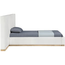  Size_Twin -- Bennet Cream Linen Textured Fabric Upholstered Twin Bed IMAGE 8
