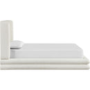  Size_Twin -- Chandra Cream Linen Textured Fabric Upholstered Twin Bed IMAGE 4