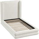  Size_Twin -- Chandra Cream Linen Textured Fabric Upholstered Twin Bed IMAGE 7