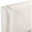  Size_Twin -- Chandra Cream Linen Textured Fabric Upholstered Twin Bed IMAGE 9