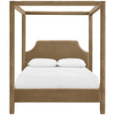  Meridian Dawson Beige Velvet Upholstered Full Bed IMAGE 3