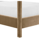  Meridian Dawson Beige Velvet Upholstered Full Bed IMAGE 8