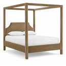  Color_Beige  Size_King  -- Dawson Beige Velvet Upholstered King Bed IMAGE 1