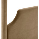  Color_Beige  Size_King  -- Dawson Beige Velvet Upholstered King Bed IMAGE 9