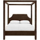  Meridian Dawson Brown Velvet Upholstered King Bed IMAGE 3