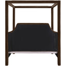  Meridian Dawson Brown Velvet Upholstered King Bed IMAGE 5