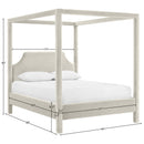  Color_Cream  Size_King  -- Dawson Cream Velvet Upholstered King Bed IMAGE 11
