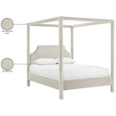 Meridian Dawson Cream Velvet Upholstered King Bed IMAGE 12