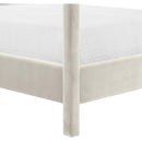  Meridian Dawson Cream Velvet Upholstered King Bed IMAGE 8