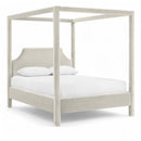  Color_Cream  Size_Queen  -- Dawson Cream Velvet Upholstered Queen Bed IMAGE 1