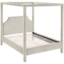  Meridian Dawson Cream Velvet Upholstered Queen Bed IMAGE 6