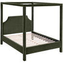  Meridian Dawson Green Velvet Upholstered Full Bed IMAGE 6