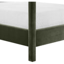 Meridian Dawson Green Velvet Upholstered Full Bed IMAGE 8