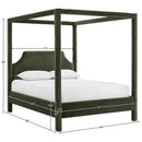  Meridian Dawson Green Velvet Upholstered King Bed IMAGE 11