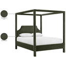  Meridian Dawson Green Velvet Upholstered King Bed IMAGE 12