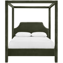  Meridian Dawson Green Velvet Upholstered King Bed IMAGE 3
