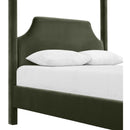  Meridian Dawson Green Velvet Upholstered King Bed IMAGE 7