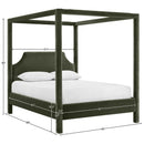  Meridian Dawson Green Velvet Upholstered Queen Bed IMAGE 11