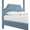  Meridian Dawson Light Blue Velvet Upholstered Full Bed IMAGE 7