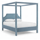  Color_Light Blue  Size_Queen  -- Dawson Light Blue Velvet Upholstered Queen Bed IMAGE 1
