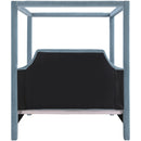  Meridian Dawson Light Blue Velvet Upholstered Queen Bed IMAGE 5