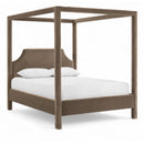  Color_Taupe  Size_Full  -- Dawson Taupe Velvet Upholstered Full Bed IMAGE 1