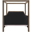  Meridian Dawson Taupe Velvet Upholstered King Bed IMAGE 5