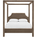  Meridian Dawson Taupe Velvet Upholstered Queen Bed IMAGE 3