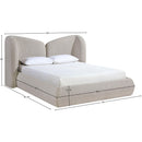  Color_Beige  Size_Queen  -- Elowen Beige Chenille Fabric Upholstered Queen Bed IMAGE 10