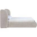  Color_Beige  Size_Queen  -- Elowen Beige Chenille Fabric Upholstered Queen Bed IMAGE 3