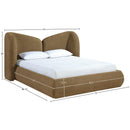  Color_Brown  Size_Full  -- Elowen Brown Chenille Fabric Upholstered Full Bed IMAGE 10