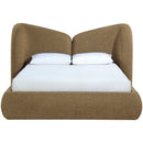  Color_Brown  Size_King  -- Elowen Brown Chenille Fabric Upholstered King Bed IMAGE 2