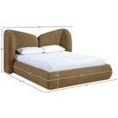  Color_Brown  Size_Queen  -- Elowen Brown Chenille Fabric Upholstered Queen Bed IMAGE 10
