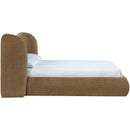  Meridian Elowen Brown Chenille Fabric Upholstered Queen Bed IMAGE 3