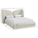  Color_Cream  Size_Full  -- Elowen Cream Chenille Fabric Upholstered Full Bed IMAGE 10